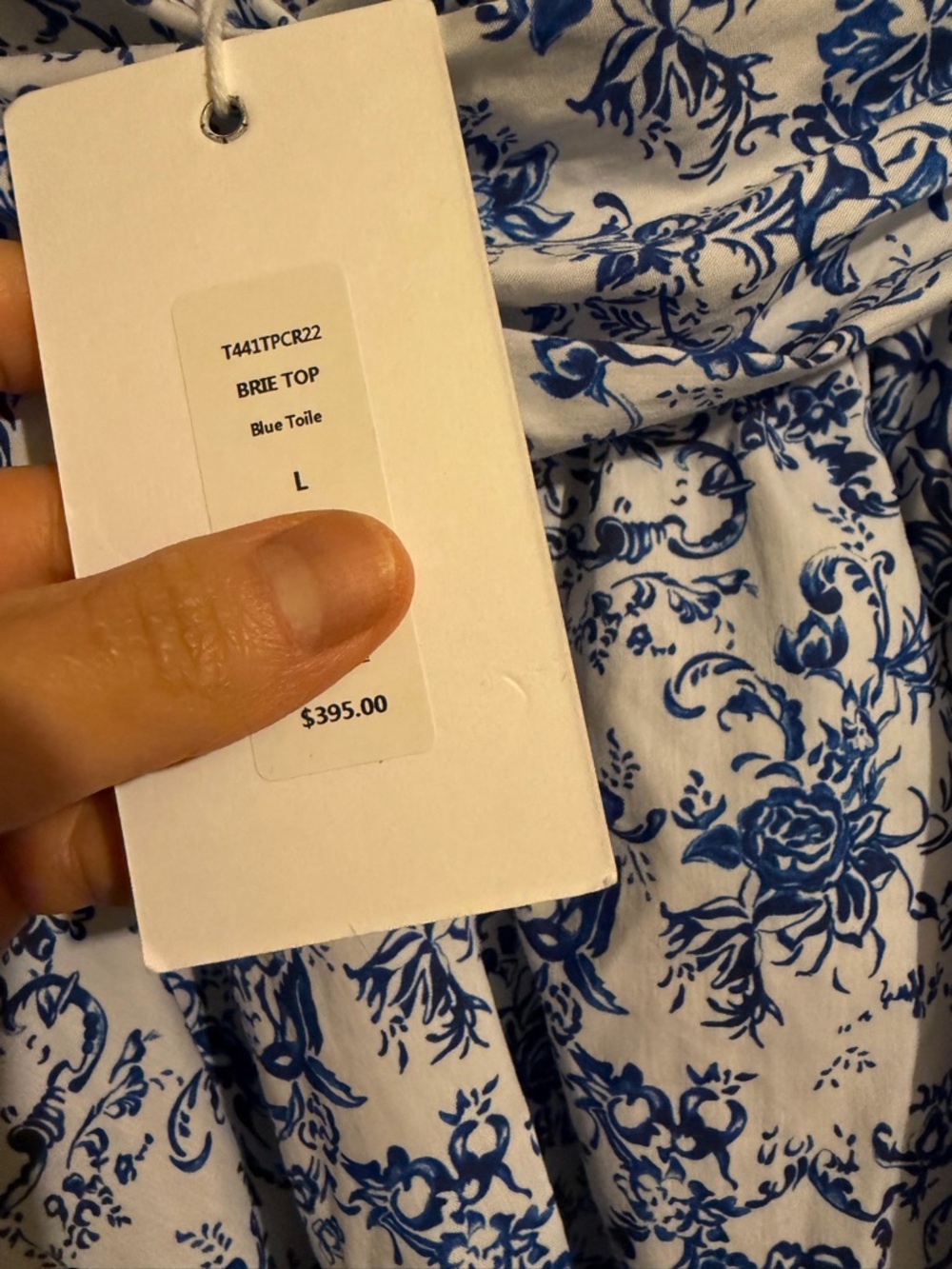 Caroline Constas Brie Top in Blue Toile - Picture 6 of 6
